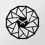 Wallity Enzoclock - S007 Reloj de pared decorativo de metal negro